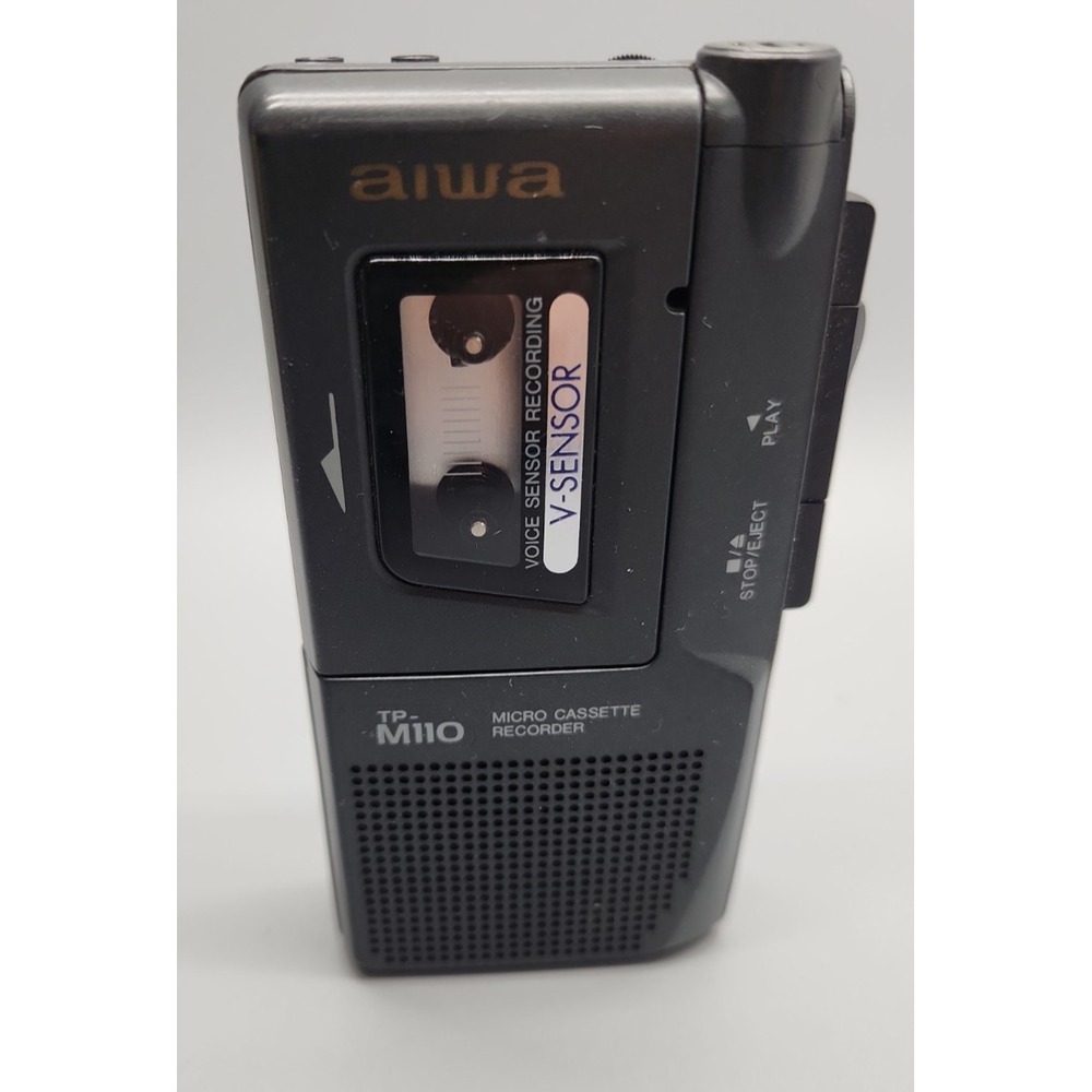 AIWA TP-M110 Micro Cassette Recorder Voice Sensor Recording Works!
